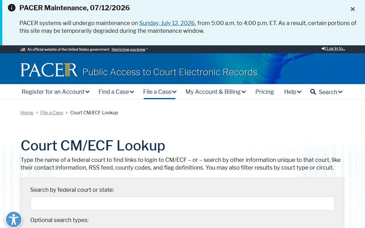 Dooly County court dockets federal CM ECF court lookup