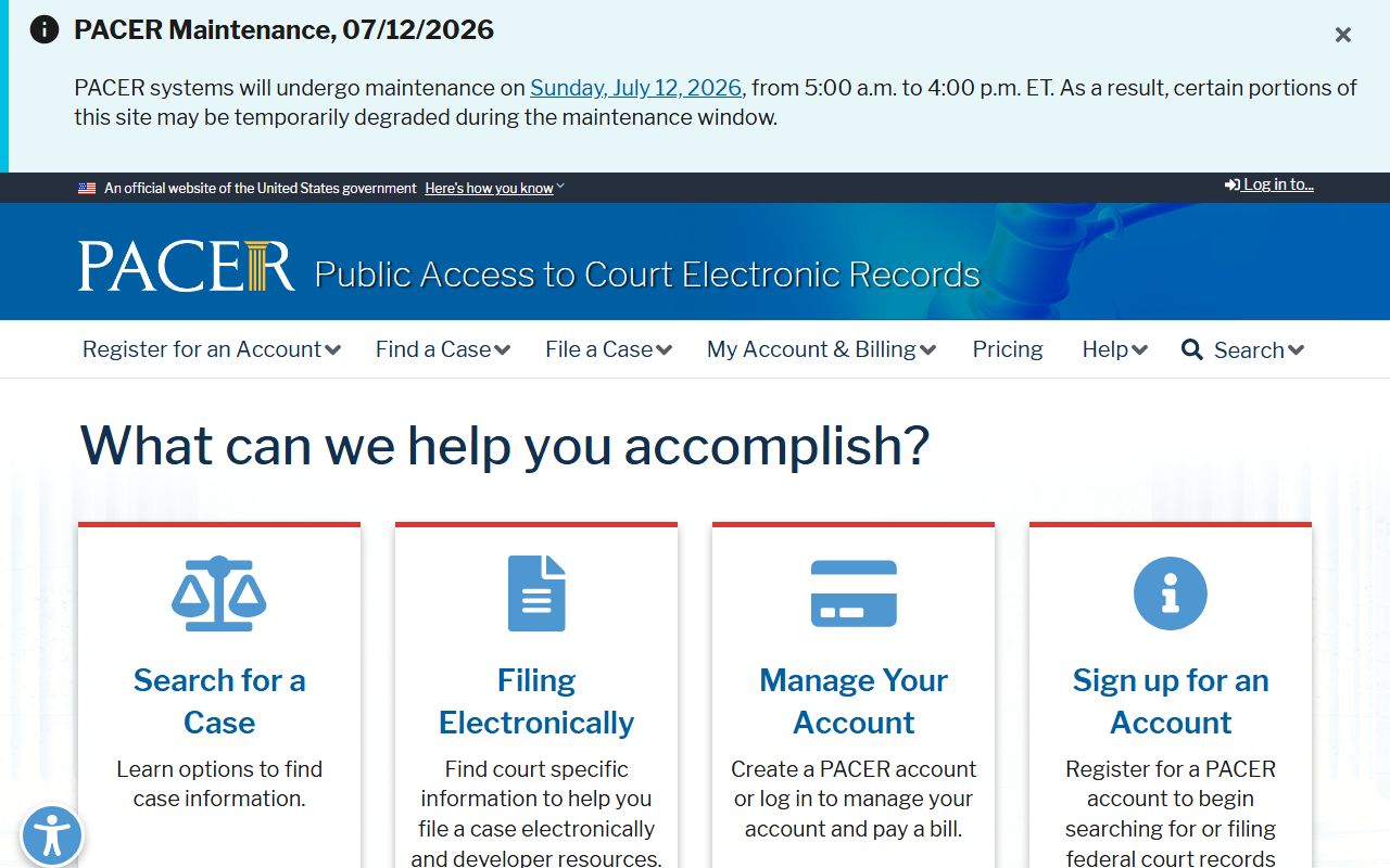 Dooly County court dockets PACER federal case access