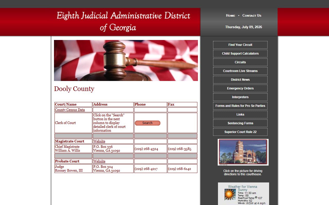 Dooly County Superior Court records Eighth District court contacts