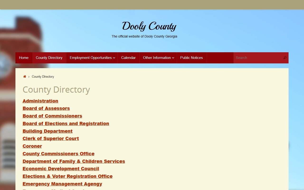 Dooly County court records county directory