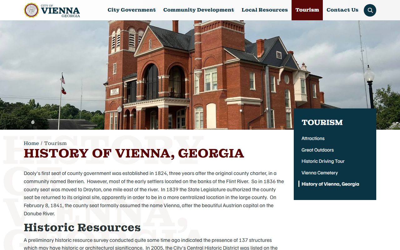 Dooly County court records Vienna courthouse history
